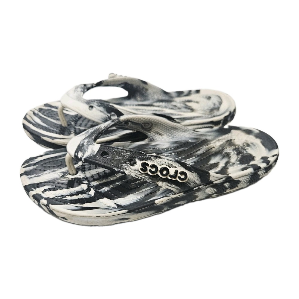 Crocs Classic Marbled Flip Flops Unisex Slip On Sandals Size Men's‎ 6 Woman's 8